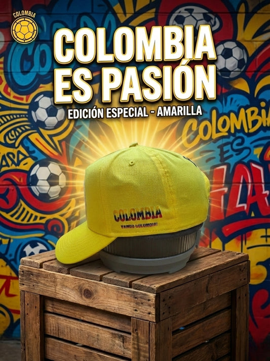 Gorra Selección Colombia FCF – Amarillo Snapback con Escudo Bordado