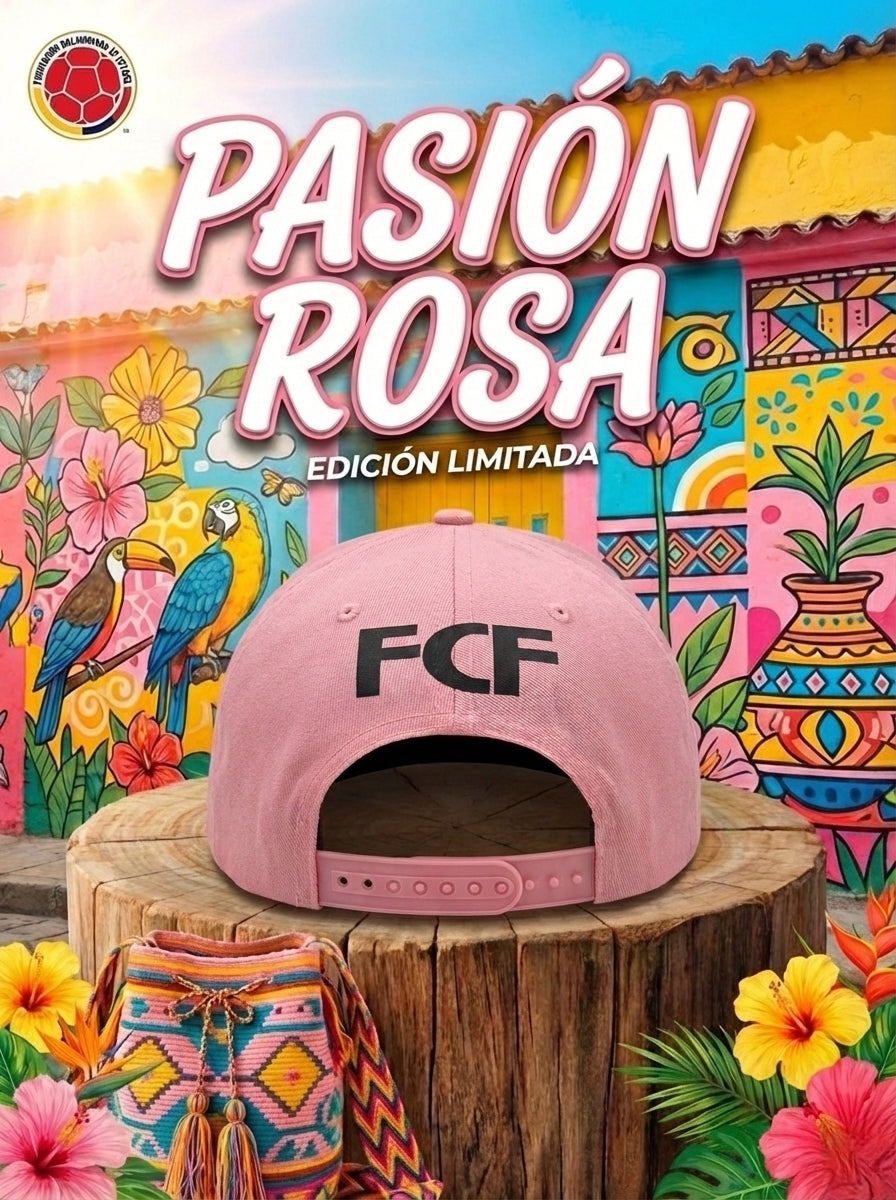 Colombia National Team FCF Cap β Pink Snapback with Embroidered Crest