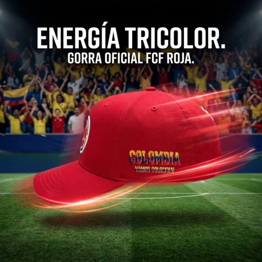 Gorra FCF Edición Roja - Escudo Bordado Selección Colombia