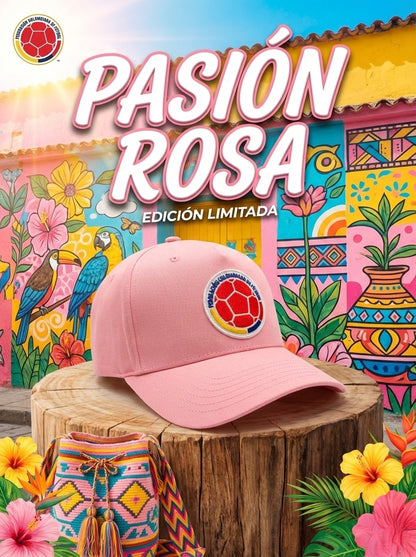 Colombia National Team FCF Cap – Pink Snapback with Embroidered Crest