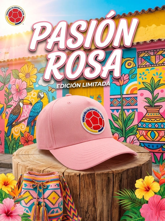 Colombia National Team FCF Cap – Pink Snapback with Embroidered Crest