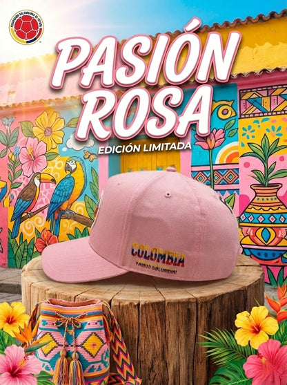 Colombia National Team FCF Cap – Pink Snapback with Embroidered Crest