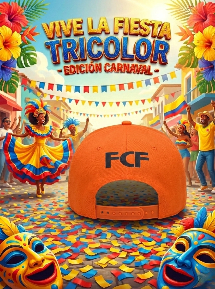Colombia National Team Cap - Orange Snapback with Embroidered Crest