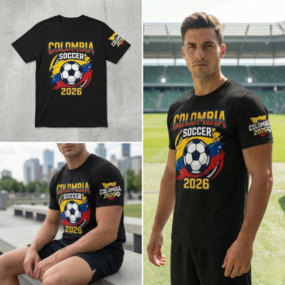 Camiseta Colombia Soccer 2026 Edición Fan - Estampado DTF Premium con Detalle en Manga