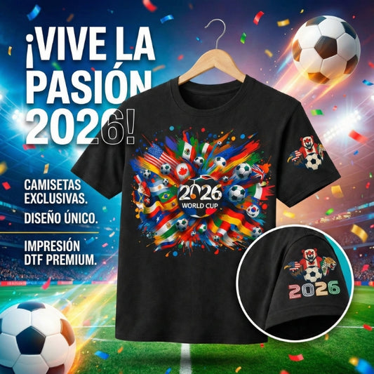 Camiseta Fan Edition Mundial 2026 (USA, México, Canadá) – Premium DTF T-Shirt