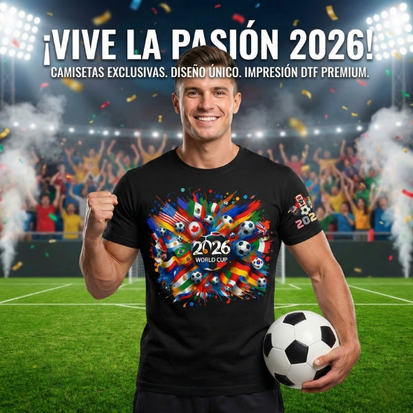 Camiseta Fan Edition Mundial 2026 (USA, México, Canadá) – Premium DTF T-Shirt