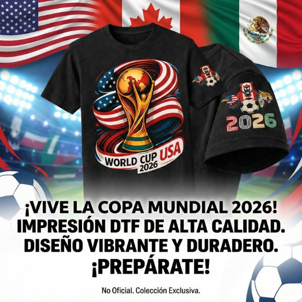 Camiseta Copa Mundial 2026 Fan Edition | Impresión DTF Premium | Diseño Exclusivo USA