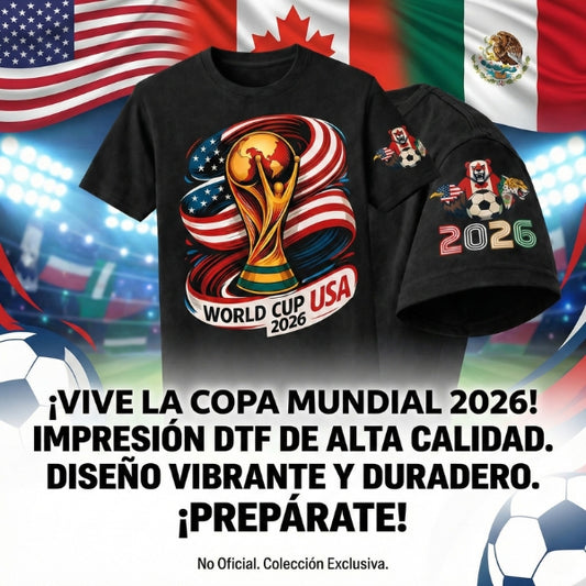 Camiseta Copa Mundial 2026 Fan Edition | Impresión DTF Premium | Diseño Exclusivo USA