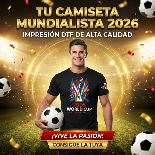 Camiseta Copa Mundial 2026 (Fan Edition) - World Cup 2026 T-Shirt USA Canada Mexico - DTF Premium