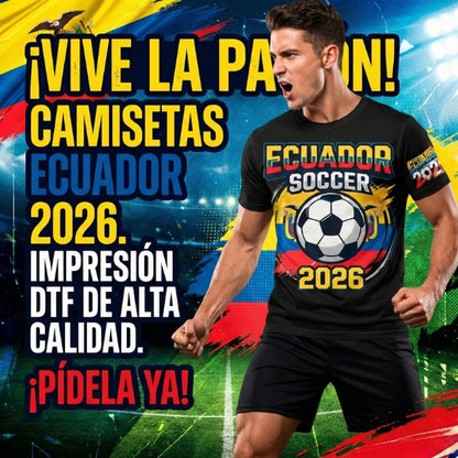Camiseta Ecuador Soccer 2026 - Edición Fan Premium - Impresión DTF Alta Definición