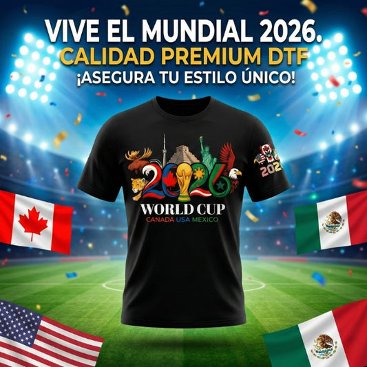 Camiseta Mundial 2026 Canada USA Mexico | World Cup Fan Shirt | Calidad DTF Premium