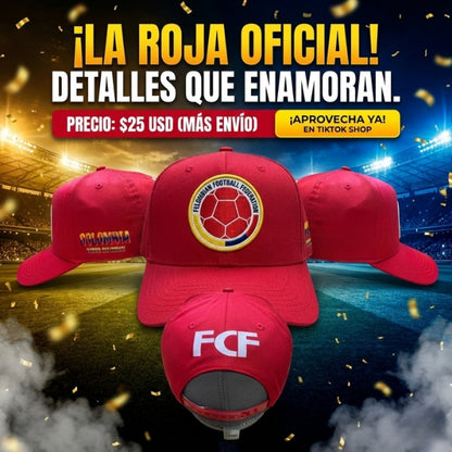 FCF Red Edition Cap - Embroidered Colombian National Team Crest