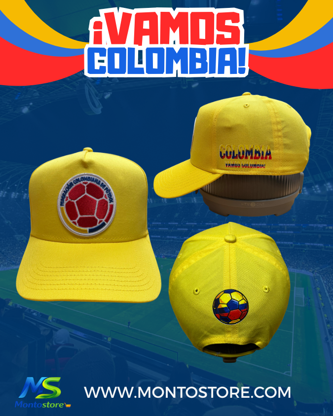 Gorra Selección Colombia FCF – Amarillo Snapback con Escudo Bordado